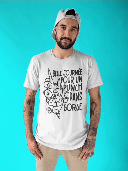 T-shirt Vneck pour femme belle journée pour un punch dans gorge