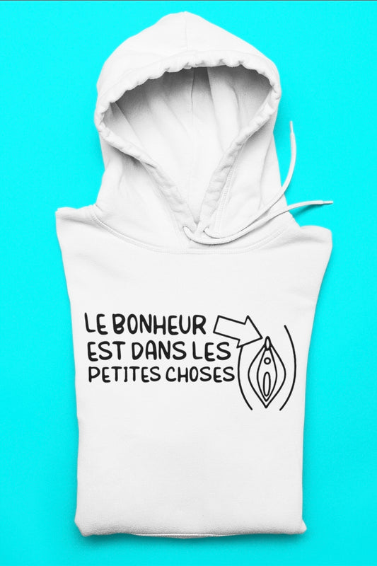 T-shirt Vneck pour femme Le bonheur est dans les petites choses