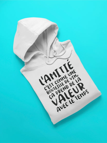 T-shirt pour homme l'amitié c'est comme une bouteille de vin